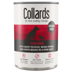 Collards Grain Free Chicken In Gravy Wet Adult Dog Food 390g x 12