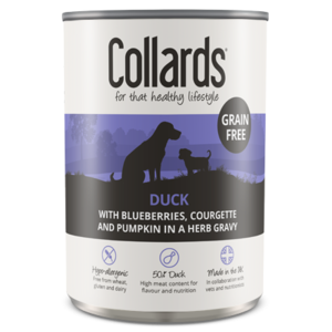 Collards Grain Free Duck In Gravy Wet Adult Dog Food 390g x 12