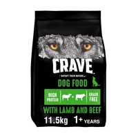 Crave Lamb & Beef Dry Adult Dog Food 11.5kg x 2