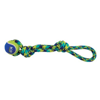 K9 Fitness Tennis Ball & Rope Tug Dog Toy 17"