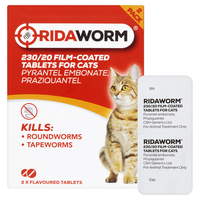 RidaWORM Cat Worming Tablets 2 Tablets