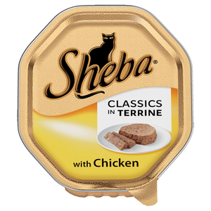 Sheba Tray Classics Chicken in Terrine Adult Cat Food 100g x 18