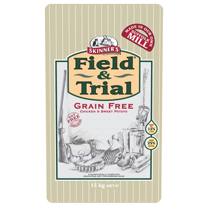 Skinners Field & Trial Grain Free Chicken & Sweet Potato Dry Adult Dog Food 15kg x 2