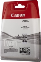 Original Canon PGI-520BK Black Ink Cartridge Twin Pack